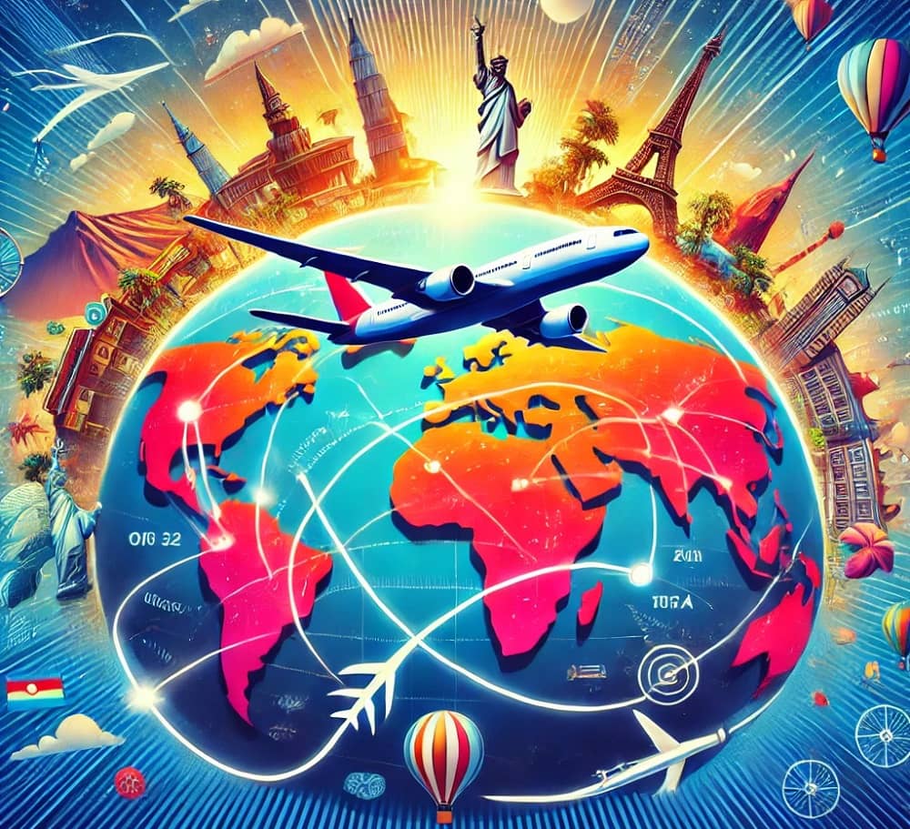 passagem aérea de volta ao mundo