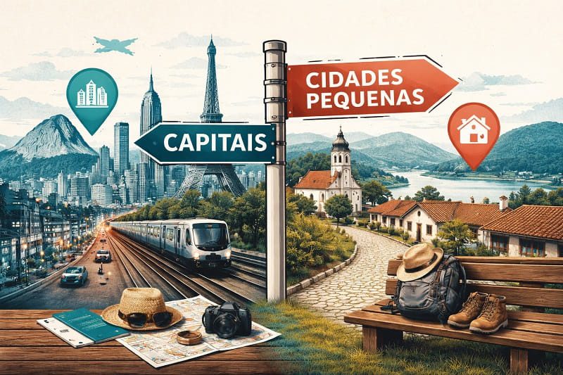 Capitais ou cidades pequenas